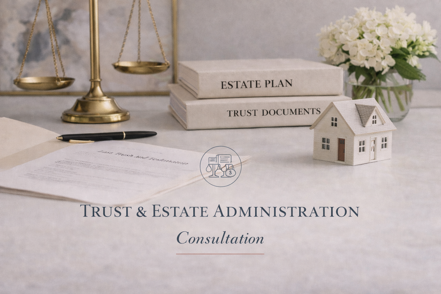 Trust & Estate Administration Consultation — estate plan, trust documents, and small home model